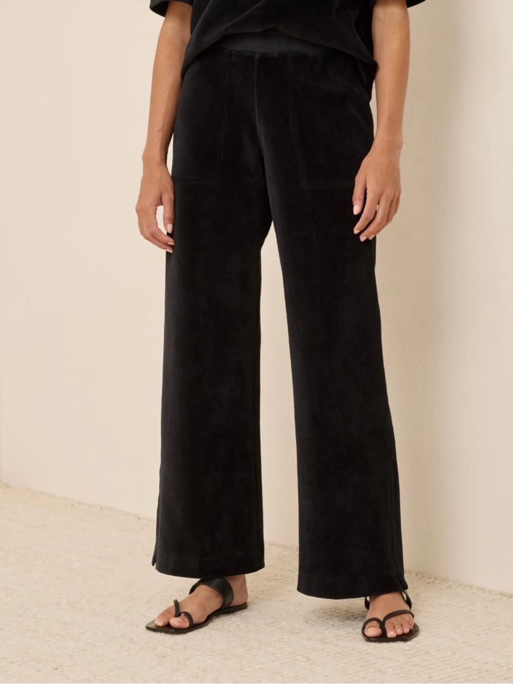 Pact organic cotton pure velour wide leg pant